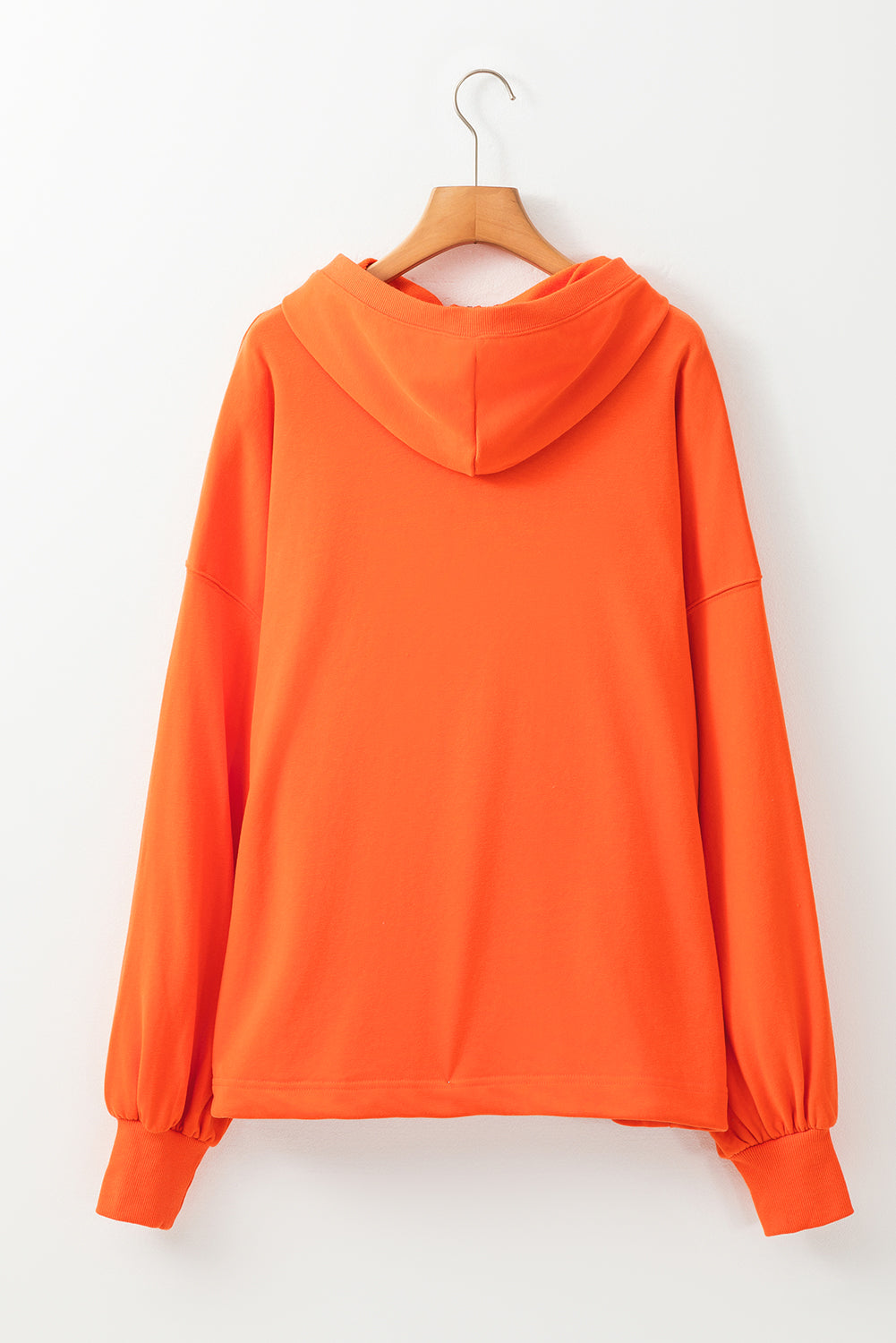 Bonbon Kangaroo Pocket Half Zipper Oversized Hoodie