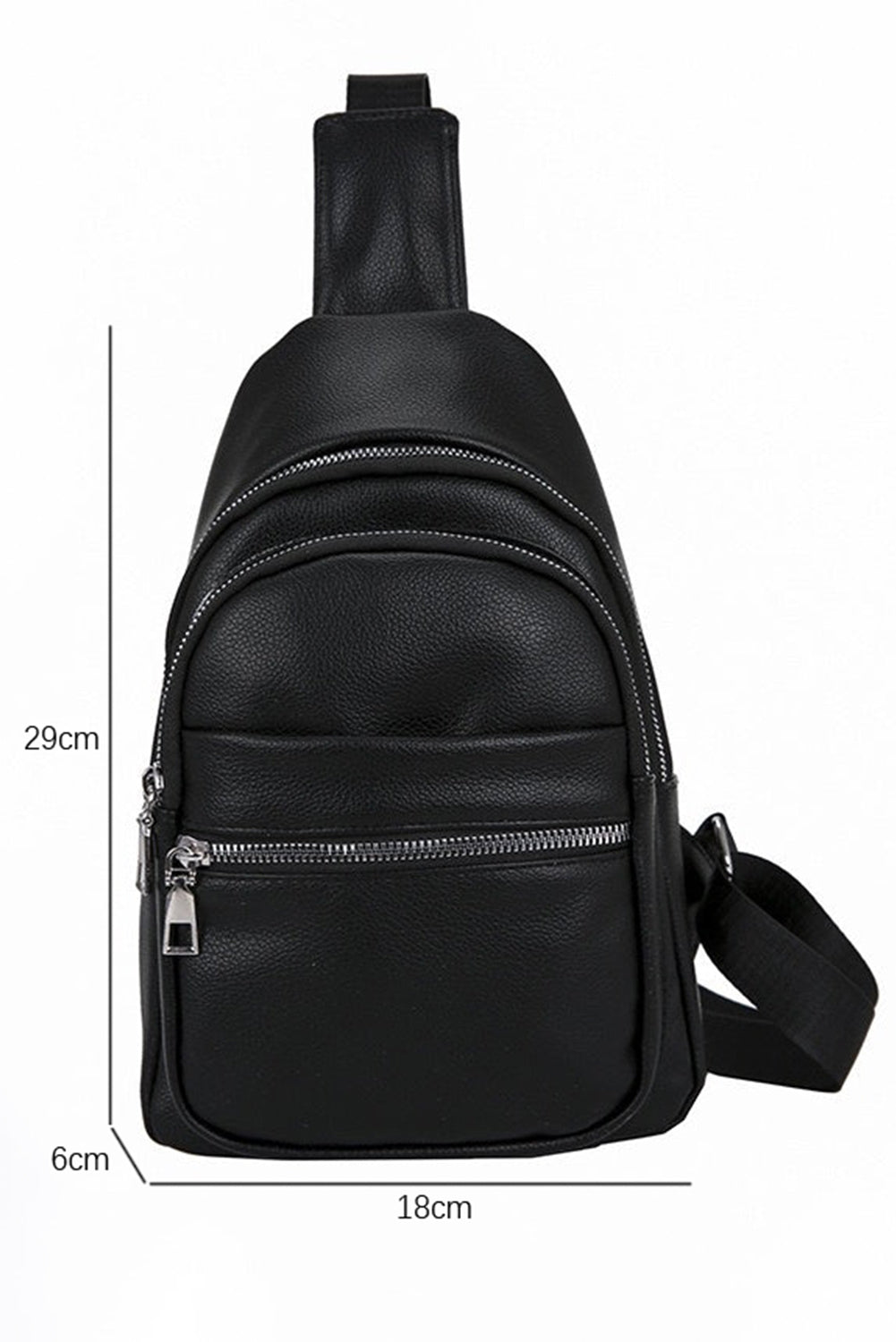 Black PU Travel Crossbody Bag