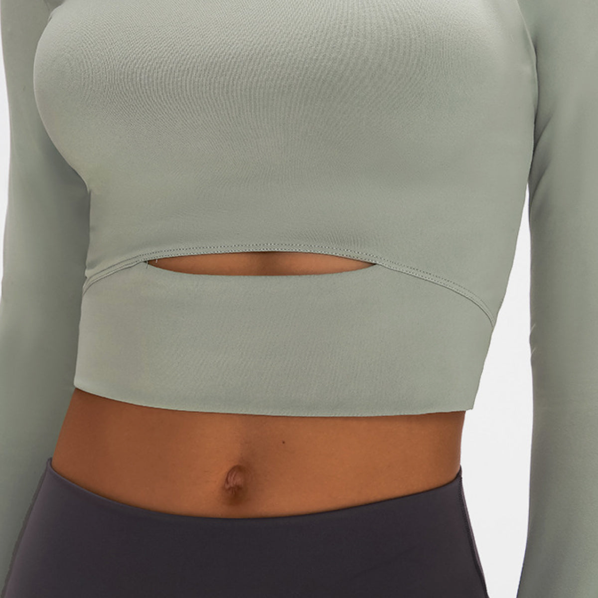 Millennia Long Sleeve Cropped Top With Sports Strap