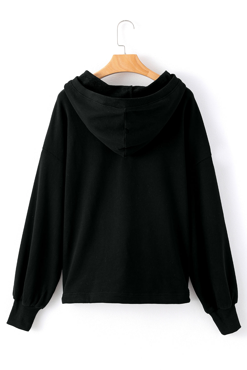 Bonbon Kangaroo Pocket Half Zipper Oversized Hoodie