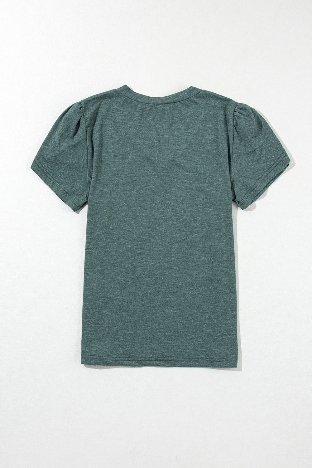 Carbon Grey Tulip Sleeve V Neck T-Shirt