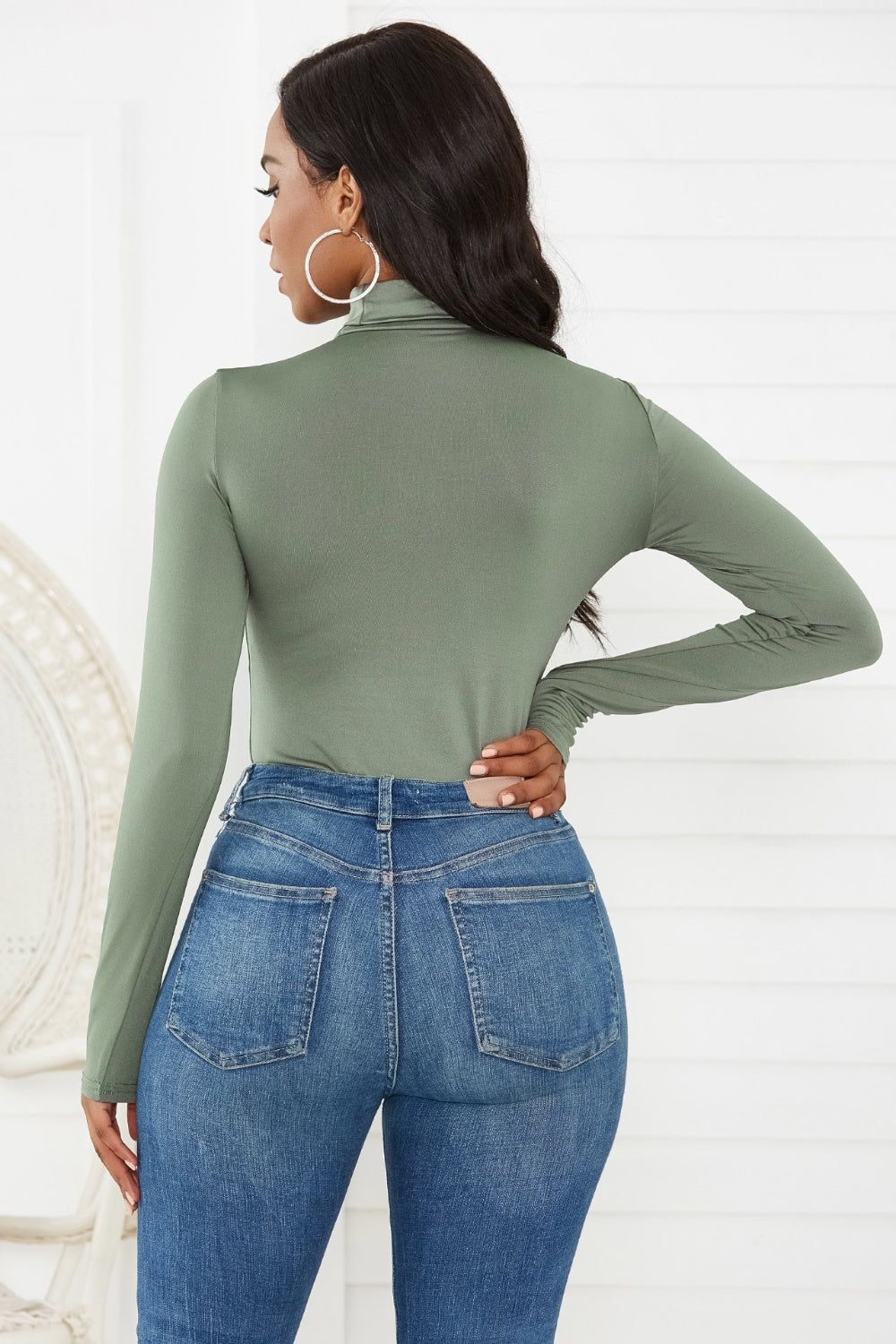 Turtleneck Long Sleeve Bodysuit