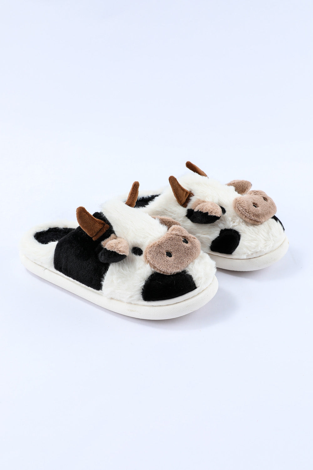 White Cartoon Animal Plush Slippers