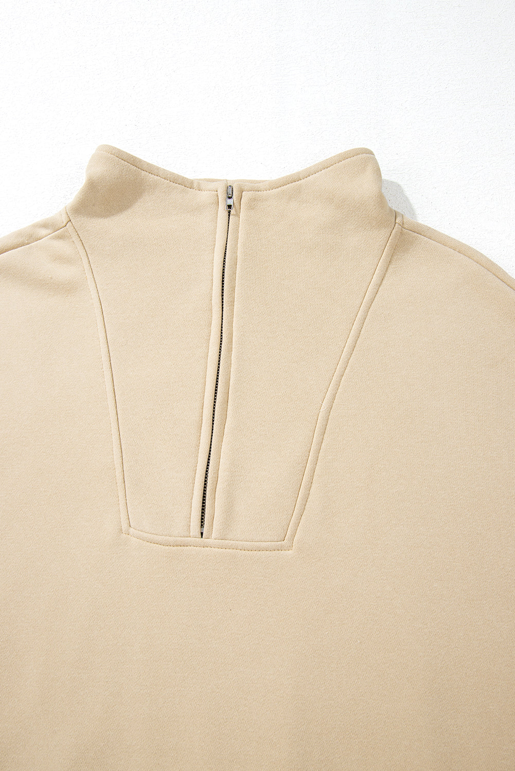 Light Grey Zip-up Stand Neck Kangaroo Pocket Sweatshirt