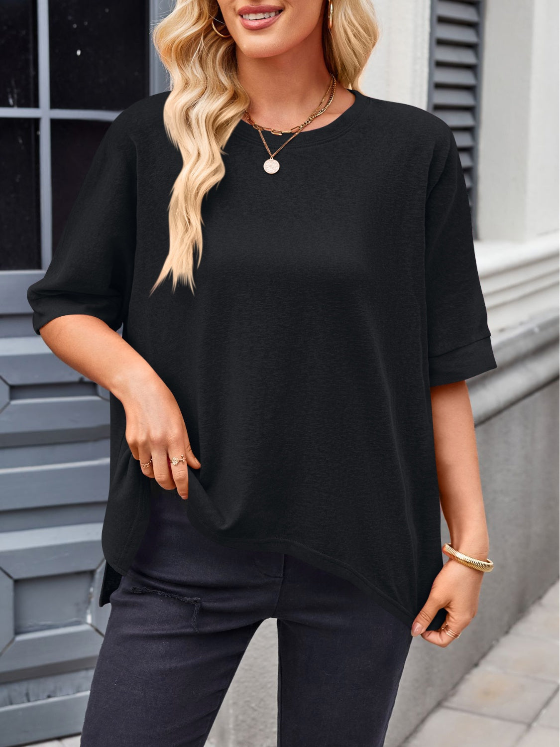 Lovelet Round Neck Half Sleeve T-Shirt