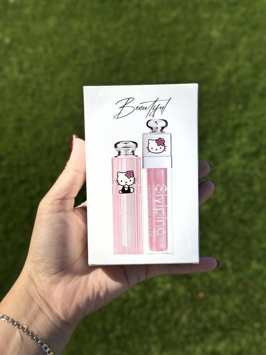 Lip Balm & Lip Gloss Kitty Set