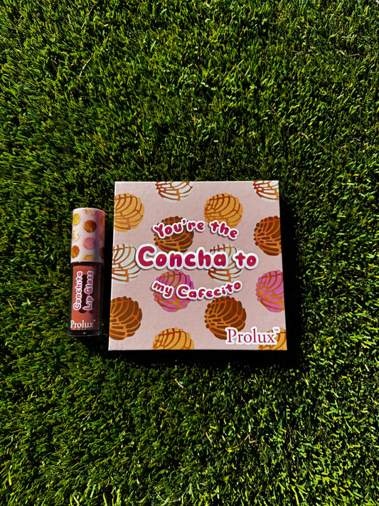 Makeup palette and lip gloss of conchita