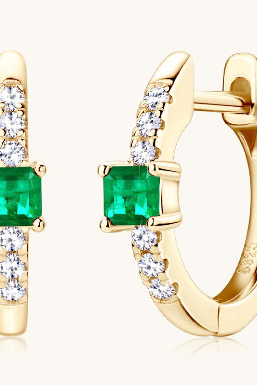 Lab-Grown Emerald Earrings