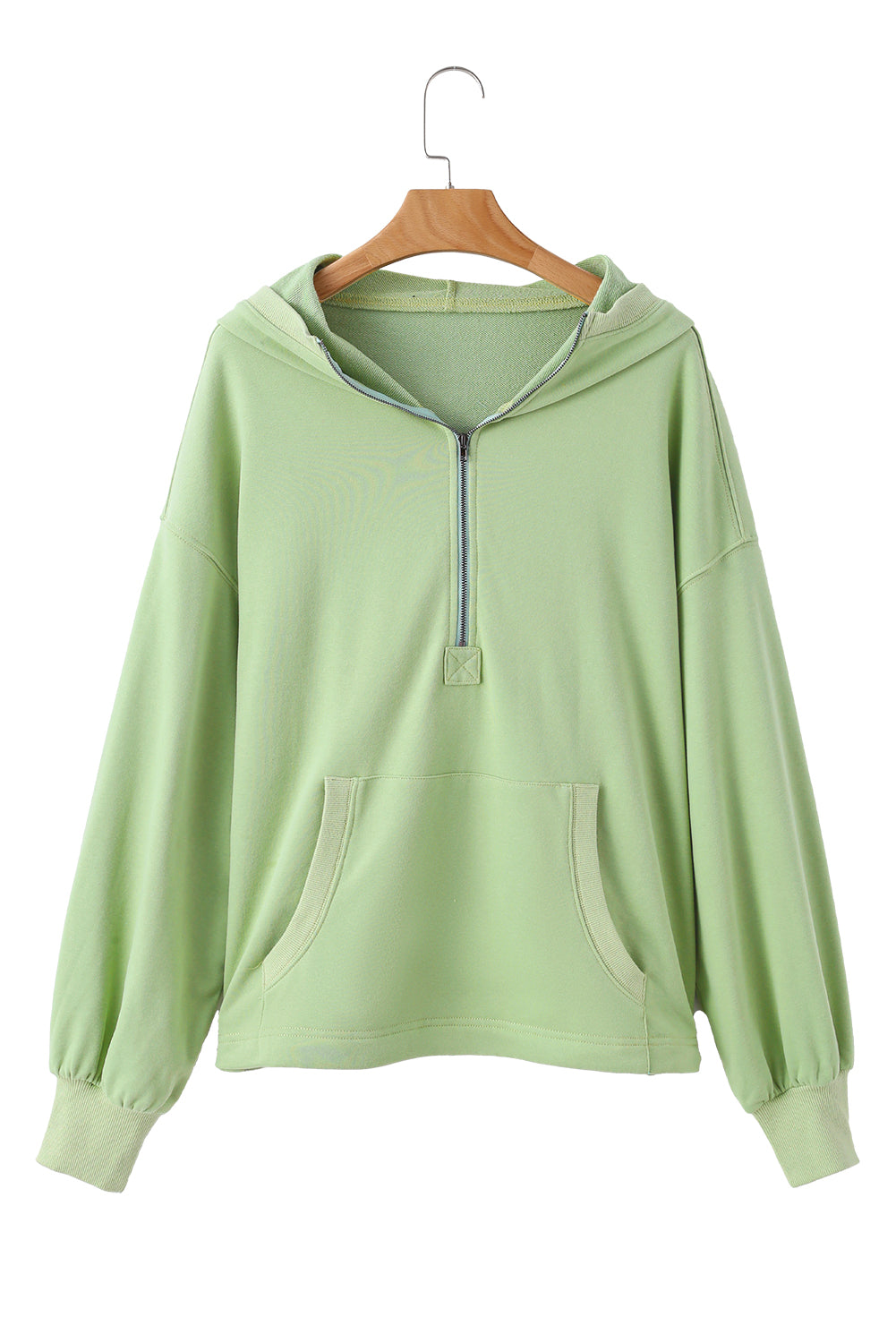 Bonbon Kangaroo Pocket Half Zipper Oversized Hoodie