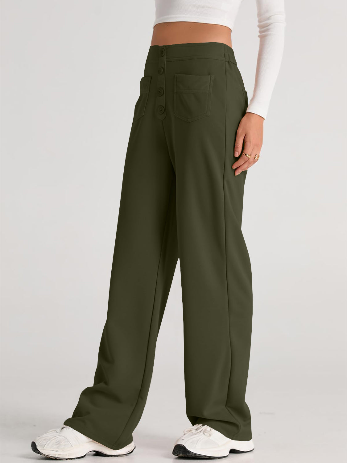 High Waist Wide Leg Pants