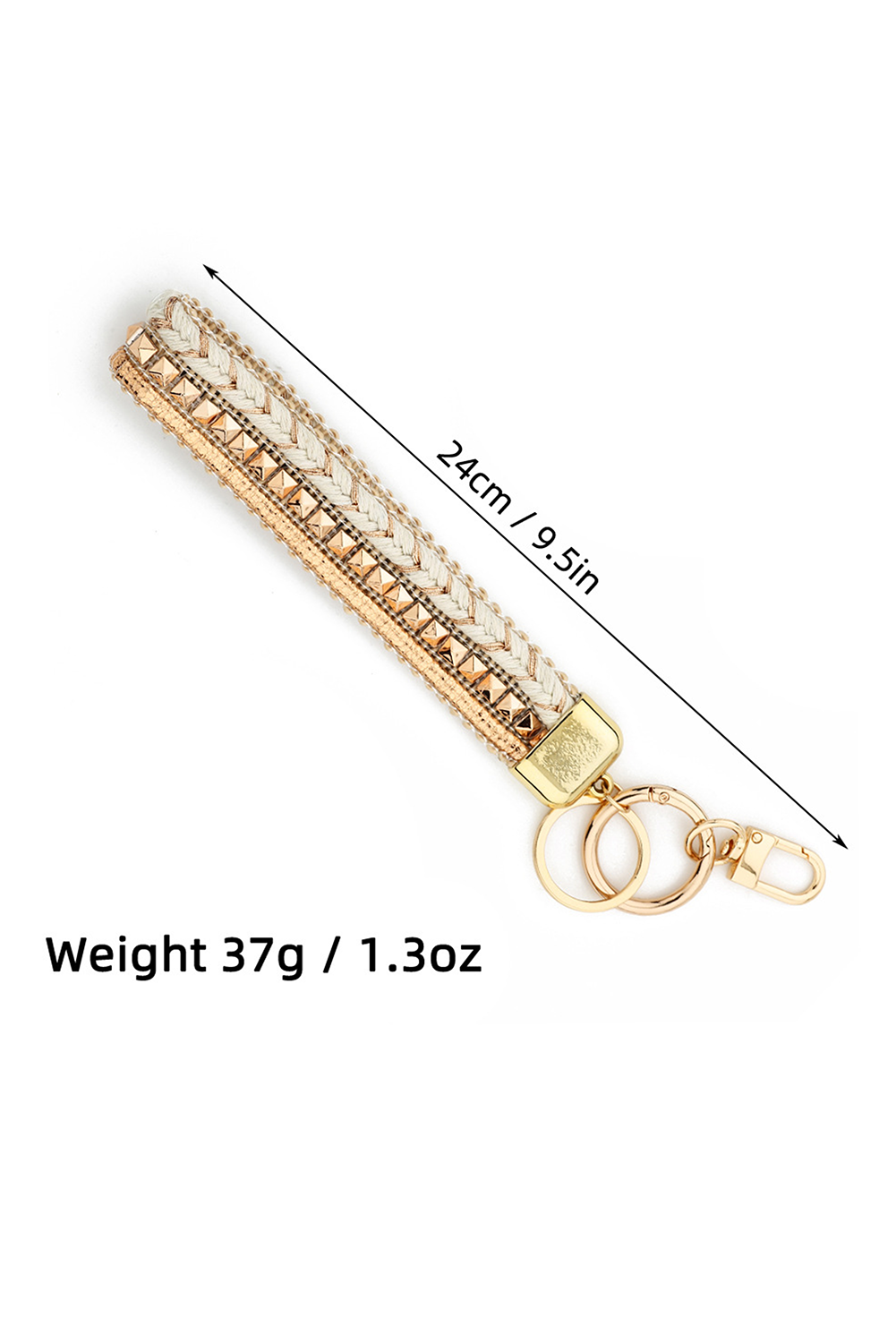 Gold Wave Pattern Wristband Keychain